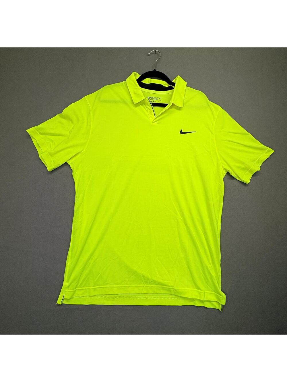 Nike Golf Tour Performance Dri-Fit Polo Shirt Men XL Neon Yellow